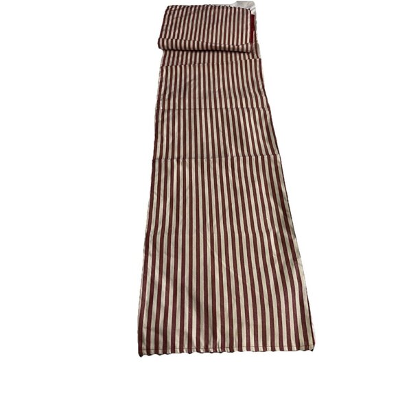 Robert Stanley Striped Ticking Jingle Bell Table Runner 14”x72” Cottage Festival - Picture 9 of 10